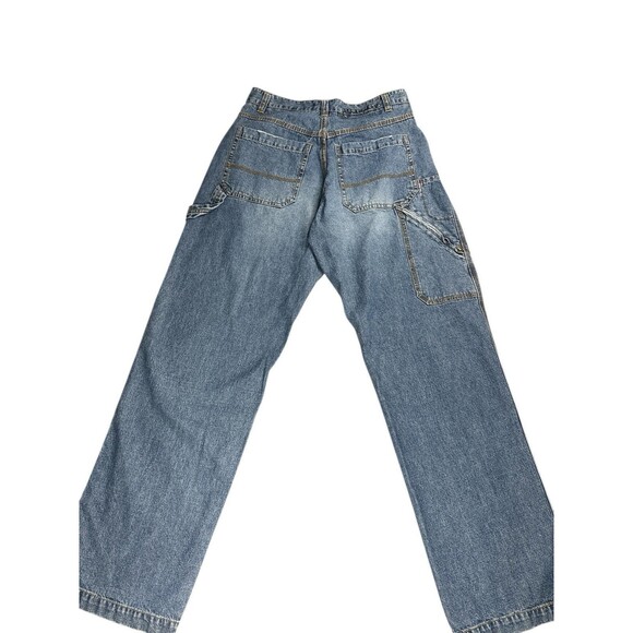 Plugg Co. Carpenter Jeans Light Wash Zipper Leg Pocket Wide Leg 30/32 Utility - Picture 10 of 10